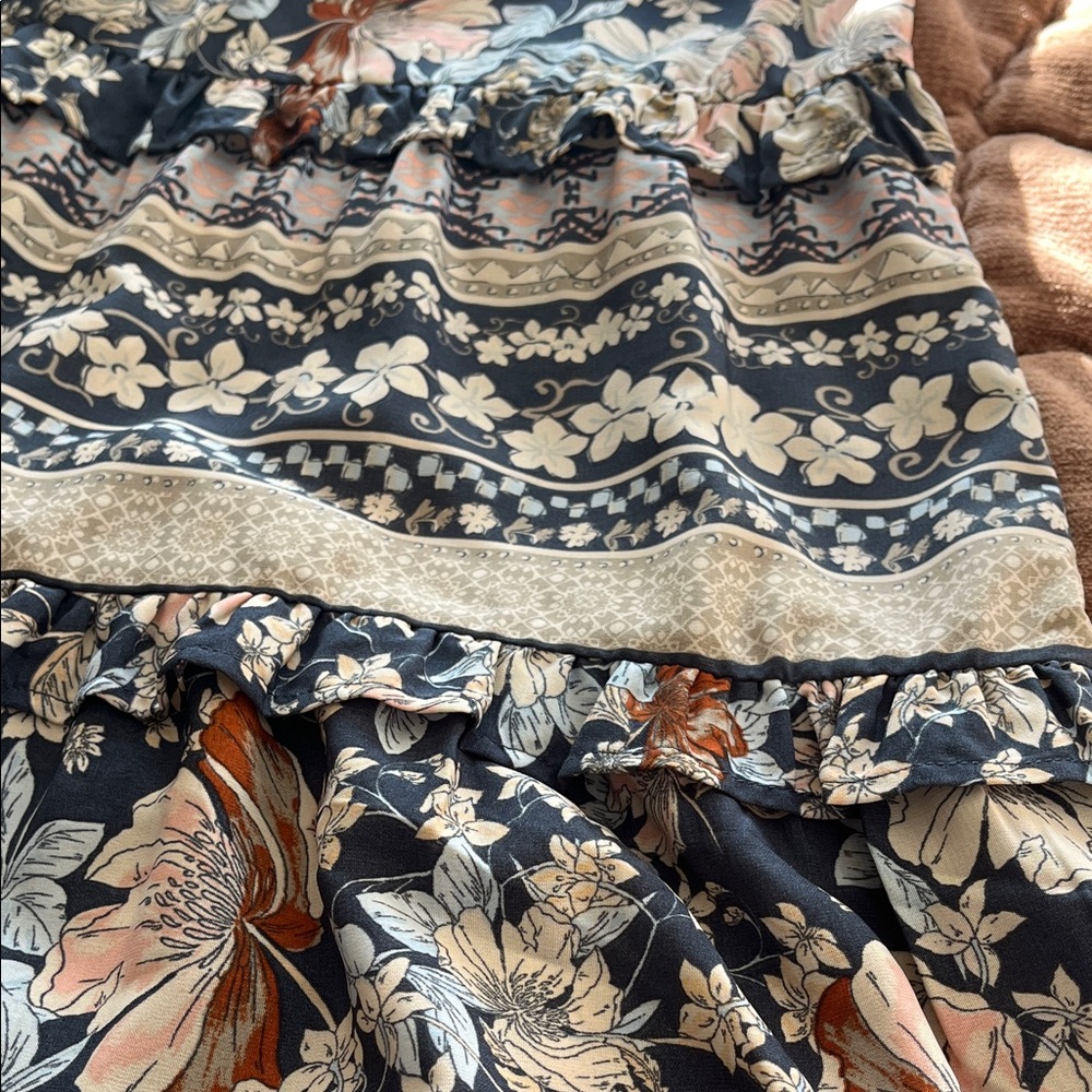 Sienna Sky Navy Floral Maxi Skirt - Picture 6 of 8